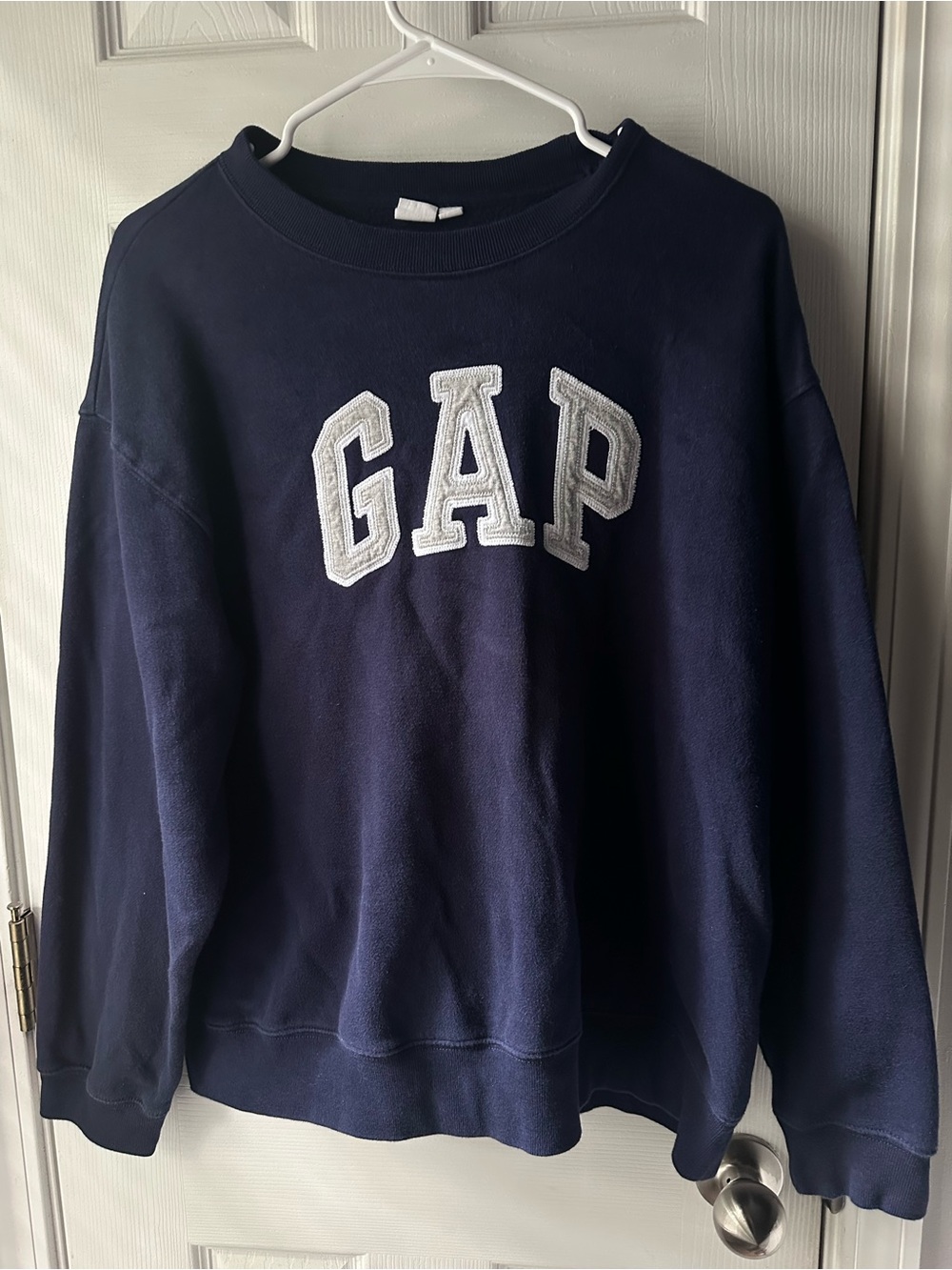 GAP Navy Crew Sweatshirt with gap Logo